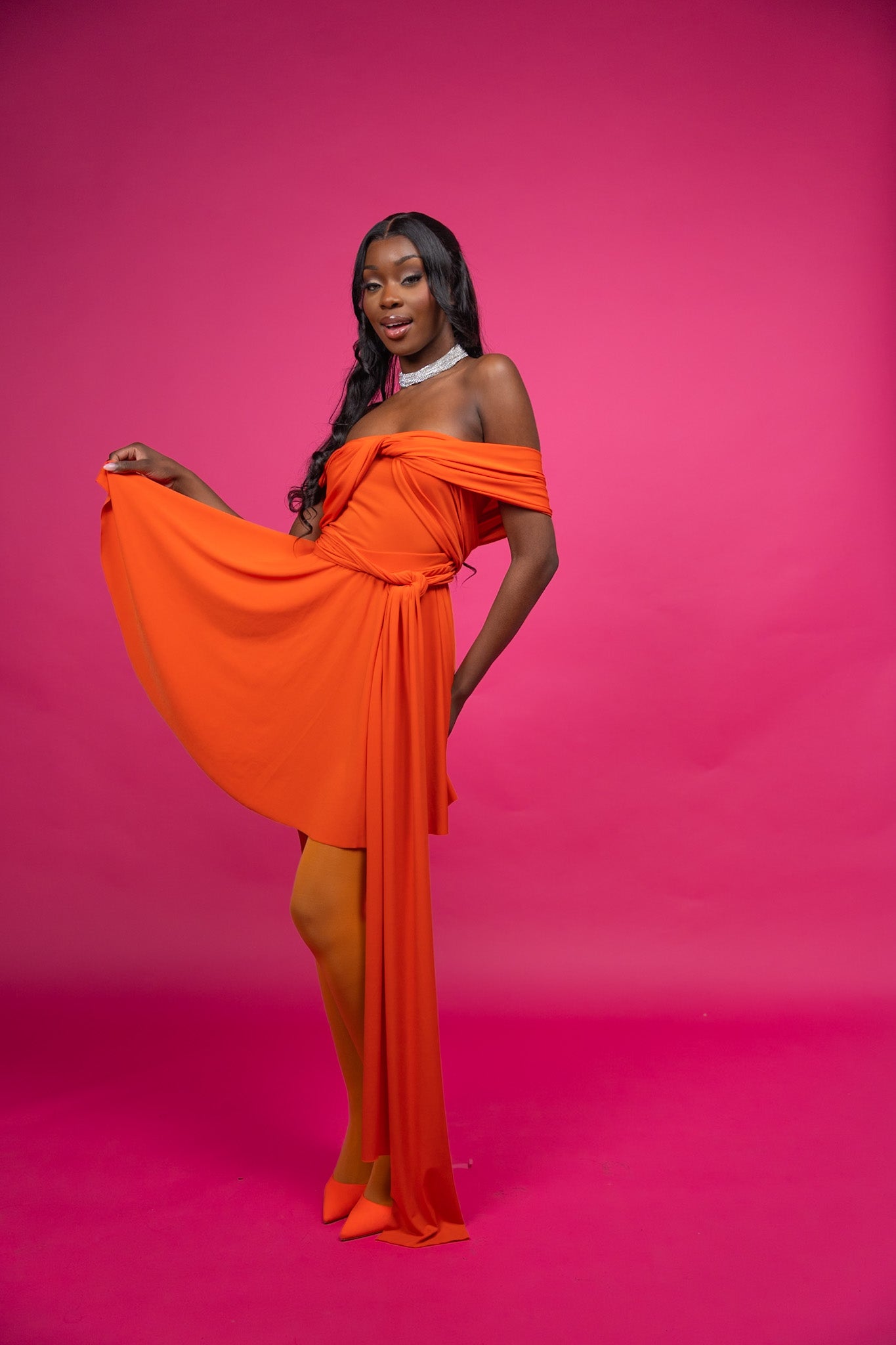 🍊 Orange Infinity Dress
