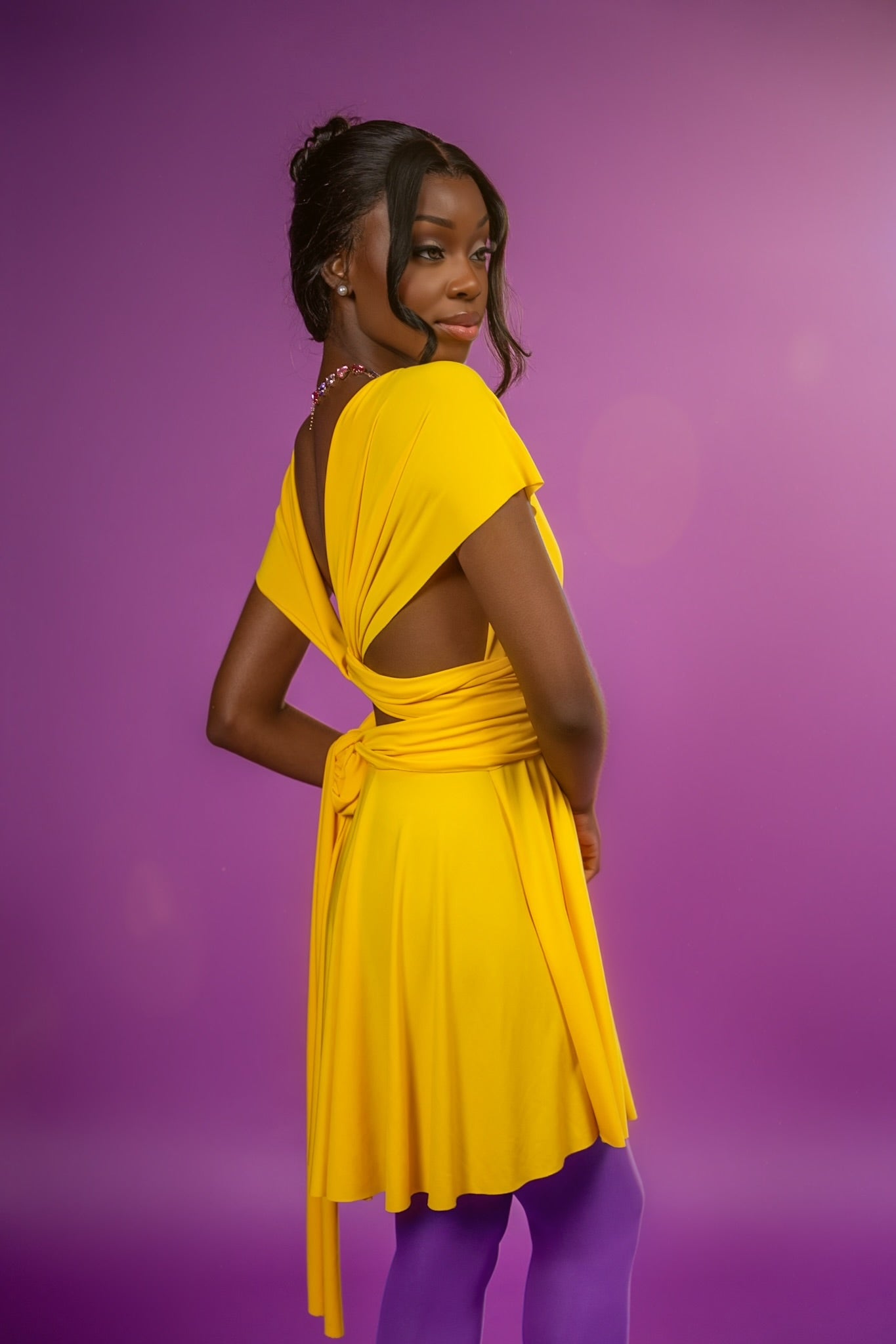 🍋 Lemon Yellow Infinity Dress